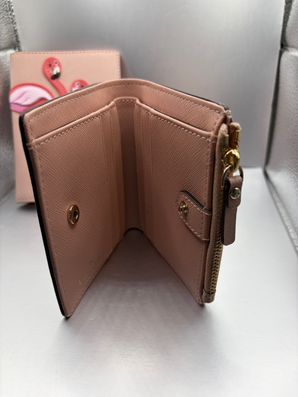 Kate Spade lot of two. Passport holder (new) and bifold wallet (like new) - Picture 5 of 11